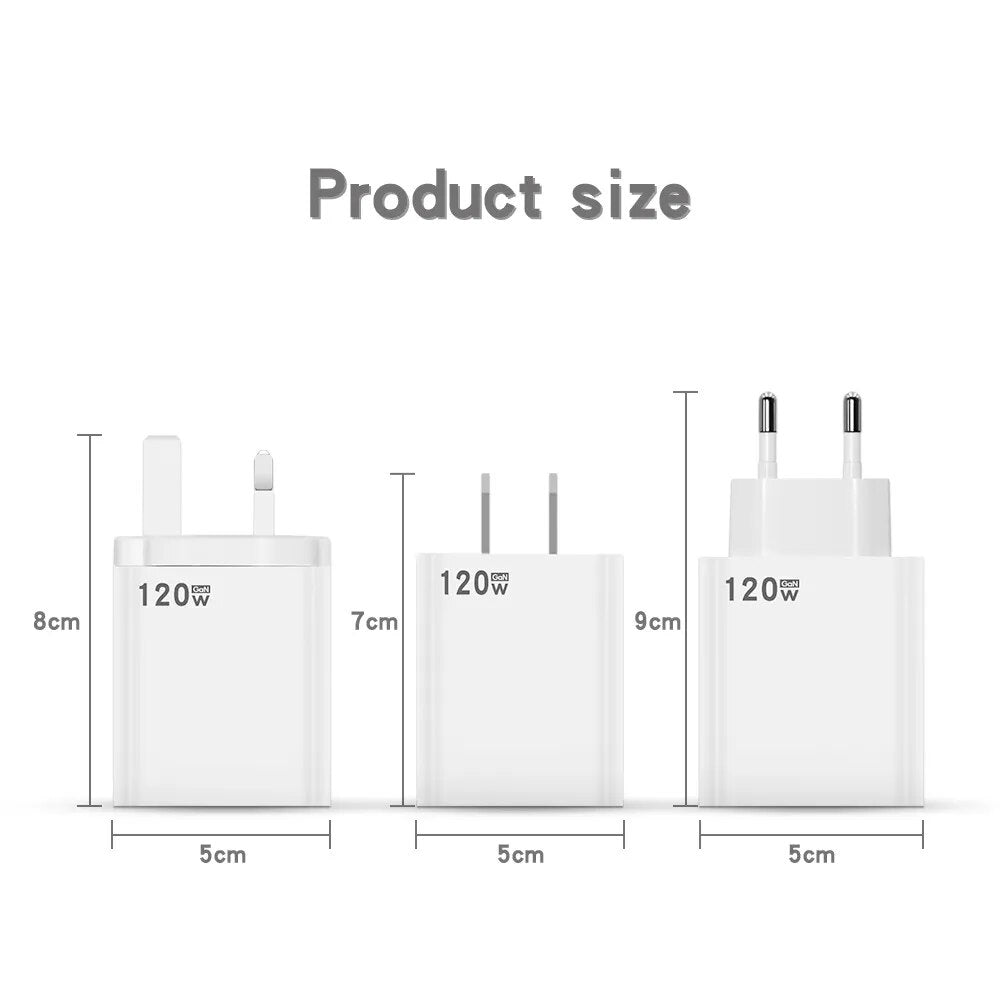 120W USB Charger Fast Charging