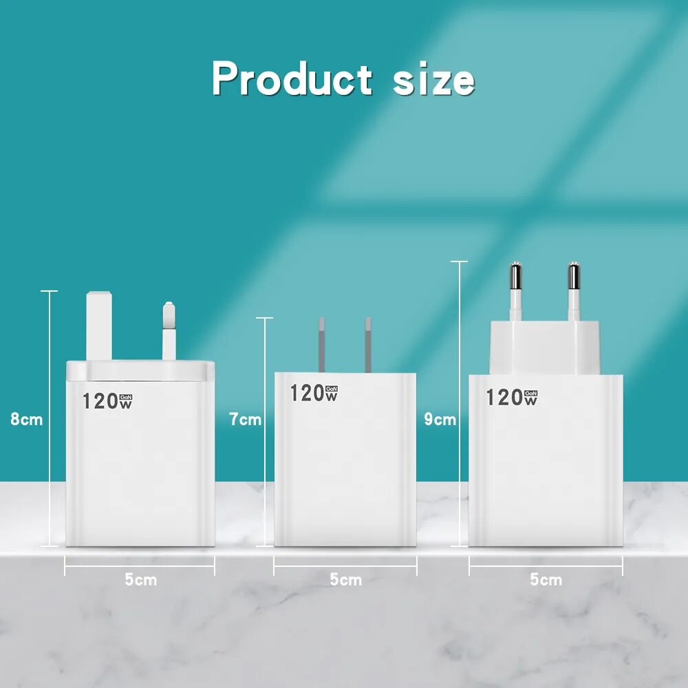 120W USB Charger Fast Charging