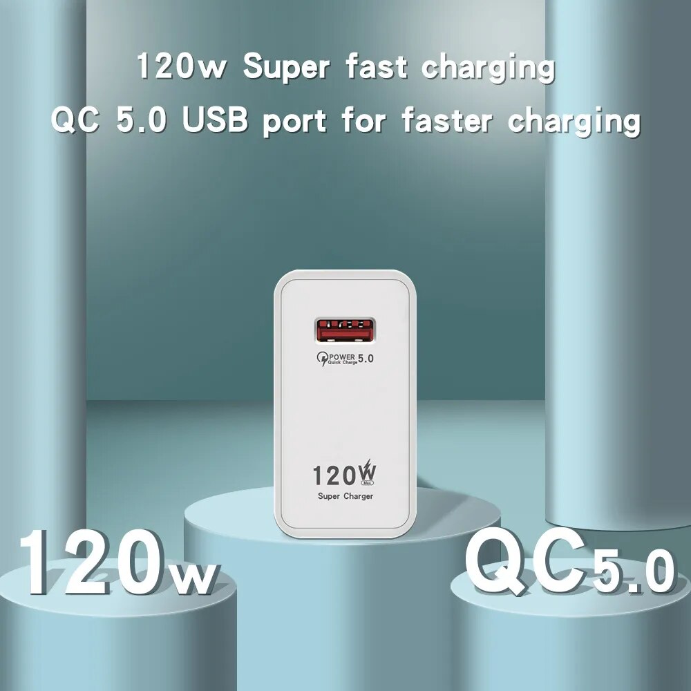 120W USB Charger Fast Charging