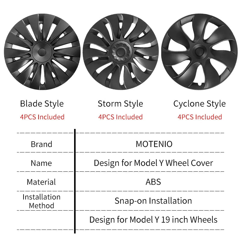 4PCS for TESLA Model Y Vehicle